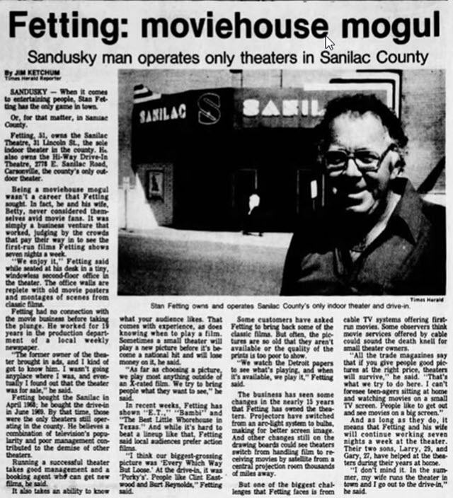 Hi-Way Drive-In Theatre - Sept 2 1982 Article